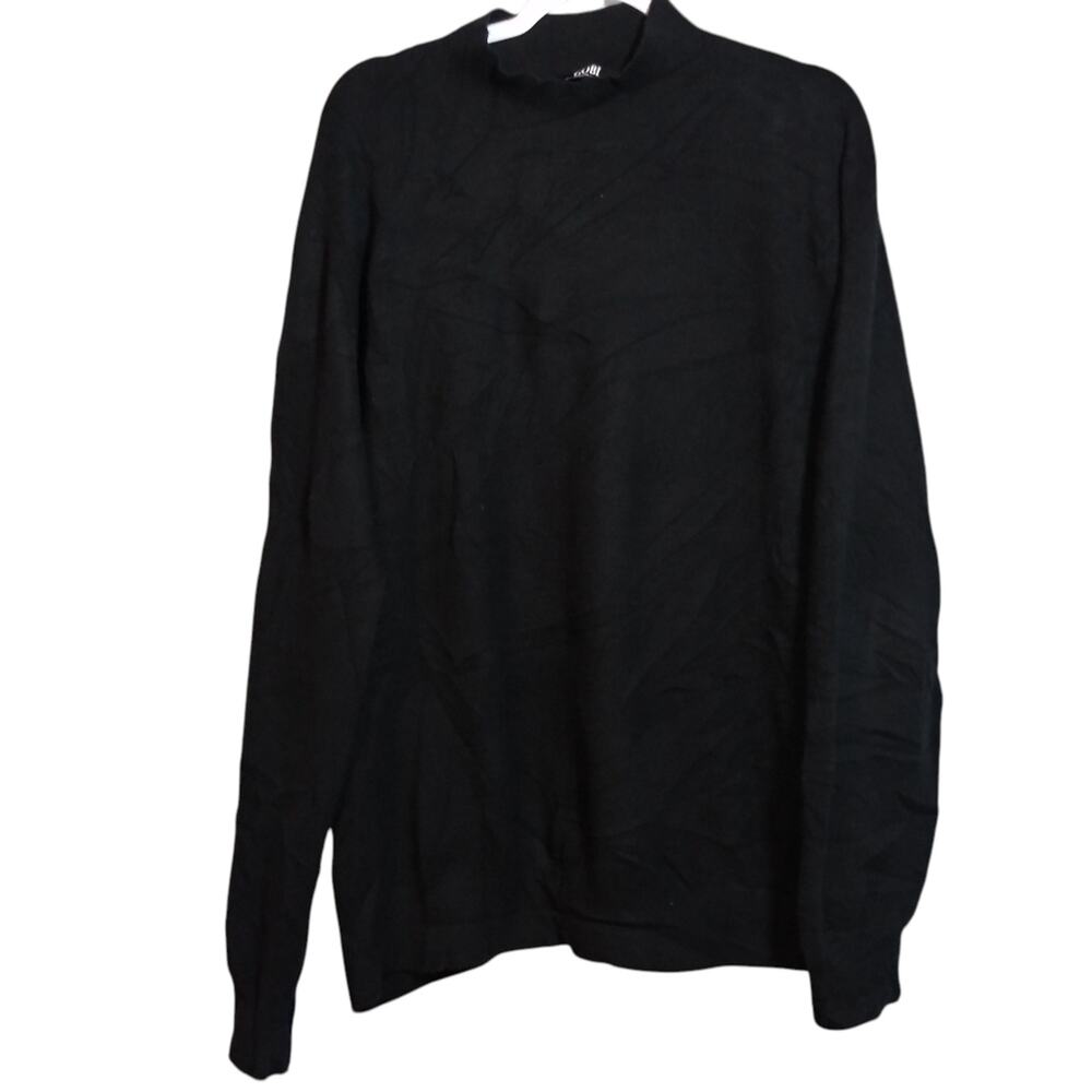 Gobi Essential Mongolian Cashmere Mock Neck Sweater Classic Neutral Plus Sz 2XL